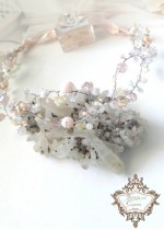Дизайнерска сватбена диадема с кристали Infinity Blush by Rosie
